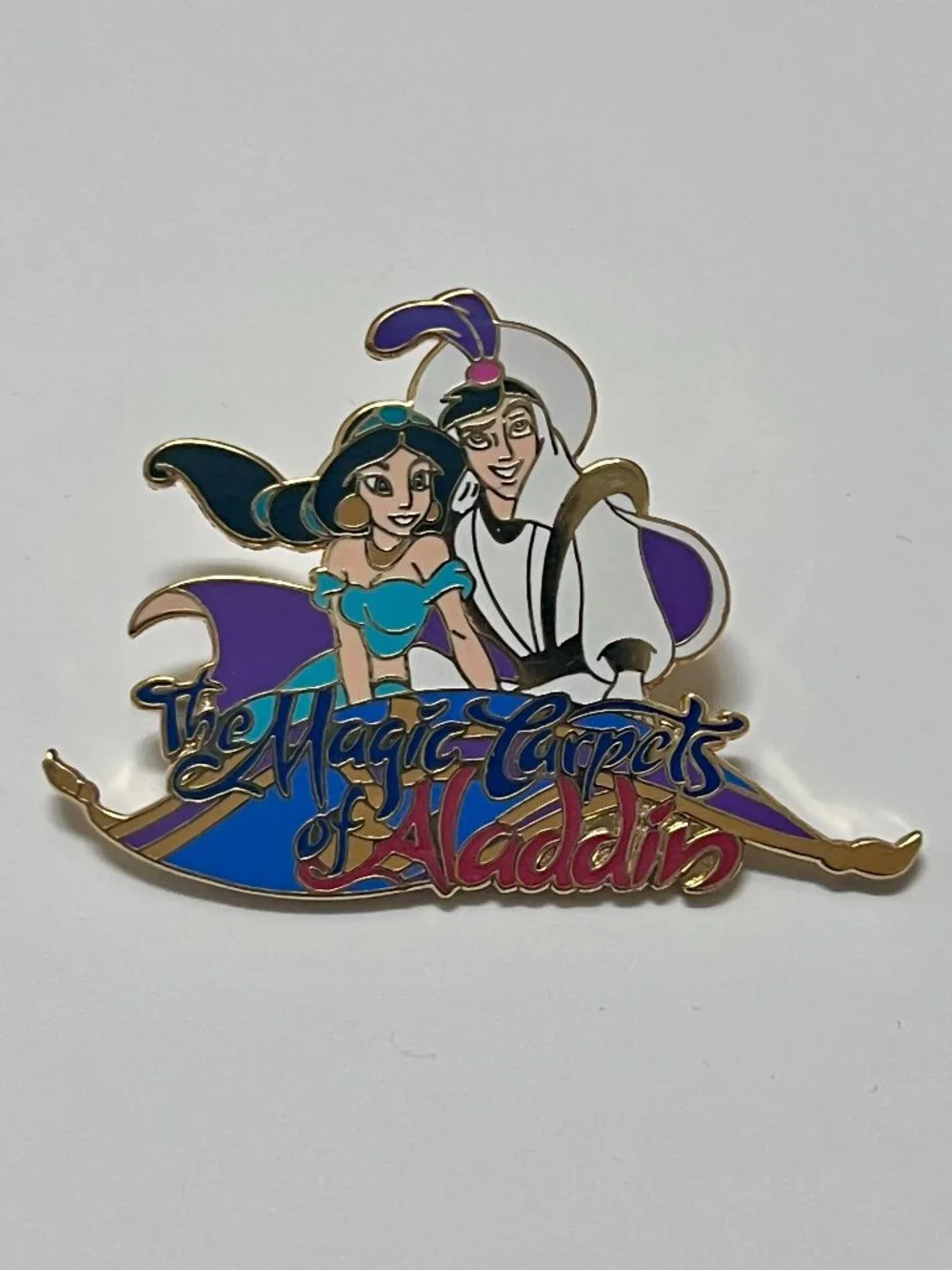 disney magic carpets of aladdin • aladdin & jasmine • vintage disney pin
